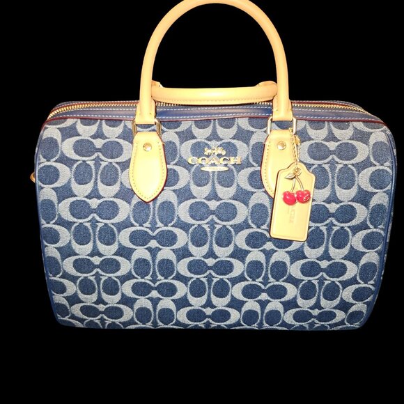 COACH Rowan Large Satchel Bag in Signature Canvas - Picture 1 of 10